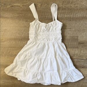 Sunday Best White Ruffled Mini Dress